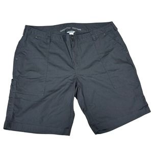 Duluth Charcoal Gray Black Curvesetter Utility Cargo Bermuda Shorts Size 20W